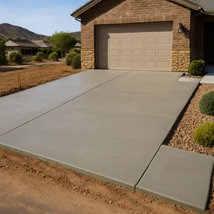 Professional concrete driveway installation